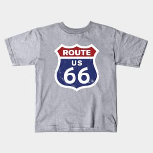 Route 66 Rustic Sign Kids T-Shirt